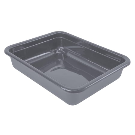 Quantum Storage Systems BUS/UTILITY TUB 20in x 15in x 5in, FLAT BOTTOM PP GRAY FSB-20155GY