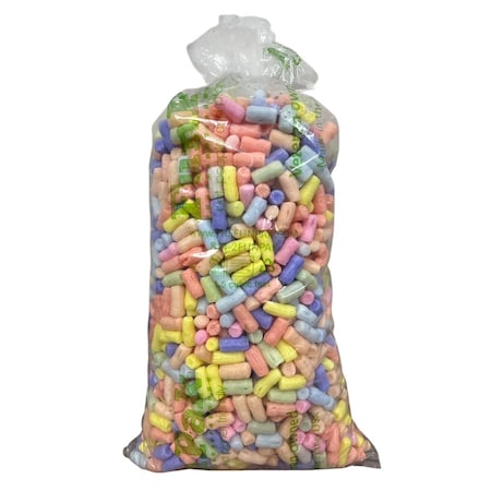 Bubblefast FunPak Rainbow Noodles Packing Peanuts Plant Based Biodegradable Compostable 1.5 cu ft Bag FP 1.5-Rainbow Noodles