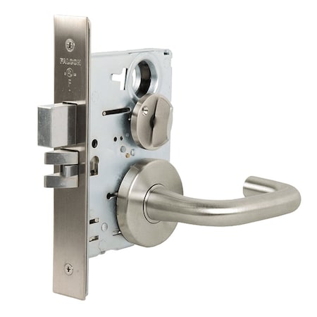 Falcon Grade 1 Entry/Office Mortise Lock, SFIC Prep Less Core, Sutro Lever, Gala Rose, Satin Stainless Ste MA541B SG 630