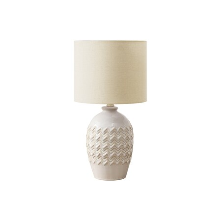 Monarch Specialties Lighting, 19"H, Table Lamp, Ivory Ceramic, Ivory / Cream Shade, Transitional I 9859