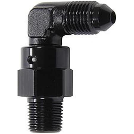 Powerhouse 90 deg Swivel -3 AN Male to 0.125 NPT Male Fitting Adapter PO3626847