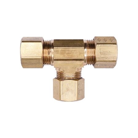Auveco Brass Compression Union Tee 3/8in Tube Size, 5PK 189