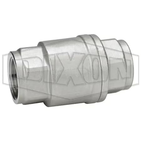 Dixon Check Valve, 1 in, FNPT, 316 SSss Steel Body SSCVIL100