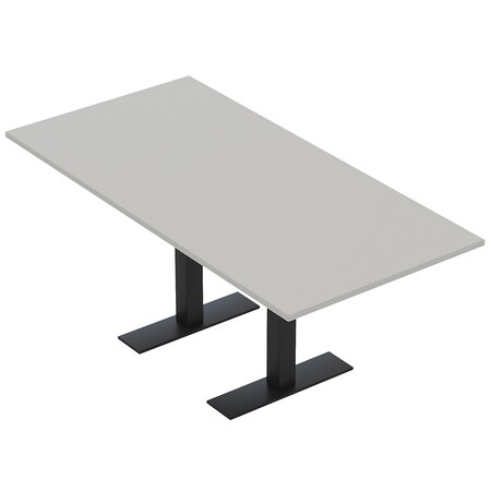 Skutchi Designs 6ft Conference Table With Power Unit | 6 Person Modular Rectangular Meeting Table | Harmony Series HAR-REC-36x72-T.BK-U779-NA