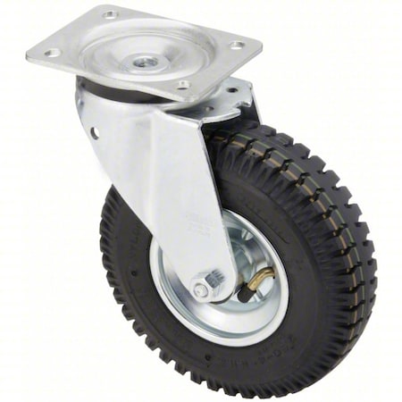 Zoro Select Pneumatic Caster, 220 lb. Load, Swivel L-P 222R