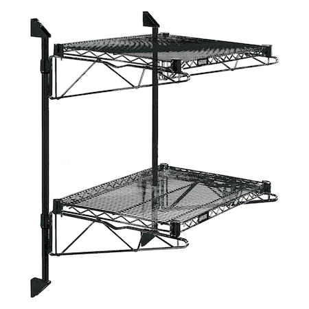 Quantum Storage Systems 34in POST WALL MOUNT CANTILEVER KIT 18X60 BLACK EPOXY WC34-CB1860BK