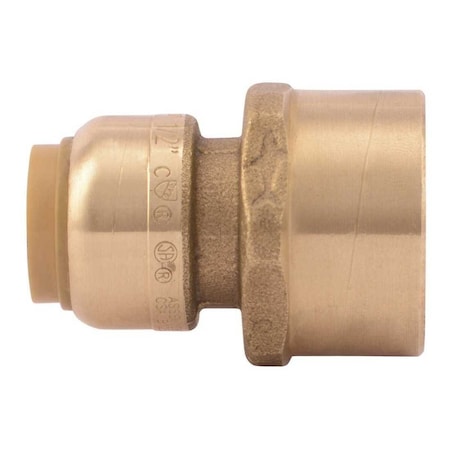 Sharkbite 1/2 in. x 3/4 in. FNPT Brass Push-to-Connect Reducing Connector, Female NPT U068LF