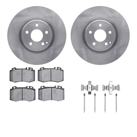Dynamic Friction Co DFC Rotors with EURO 5000 Ceramic Brake Pads includes Hardware 6612-63403