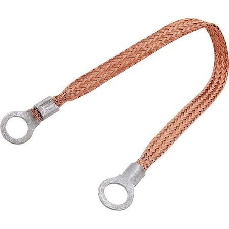 Powerhouse 9 x 0.25 in. Copper Ground Strap Ring Terminals PO3628081
