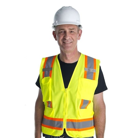Cor-Brite Surveyors Safety Vest, Lime VS286-L