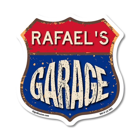 Signmission Rafael's Garage, 12 Inch X 12 Inch, Plastic Sign SHI-P-12-383-RAFAEL