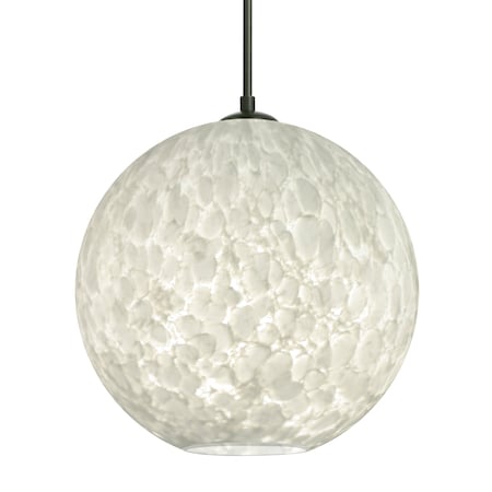 Besa Lighting Besa Coco 12 Pendant, Carrera, Black Finish, 1x 9W LED 1JT-COCO1219-LED-BK
