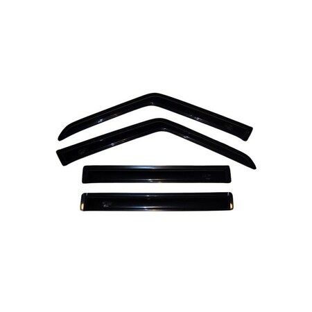 Ventshade Rainguards, Aerodynamic Design, Tape-On, Smoke, Acrylic, Set Of 4 94212