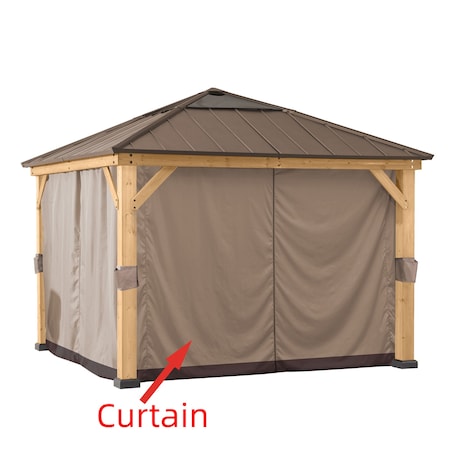 Sunjoy Replacement Curtains for 9 ft.  9 ft. Wood-Framed Gazebos A111305460