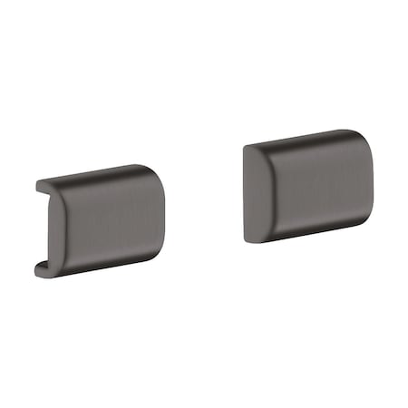 Axor Universal SoftSquare Cover for Rail (2 Pieces) in Brushed Black Chrome 42871340