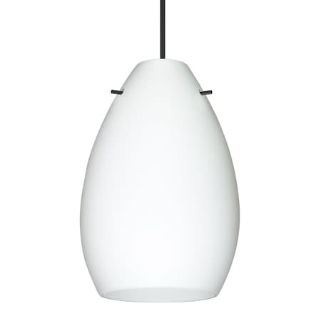 Besa Lighting Besa Pera 6 Pendant, Opal Matte, Black Finish, 1x 50W MAX GY6.35 Base 1XT-171307-BK