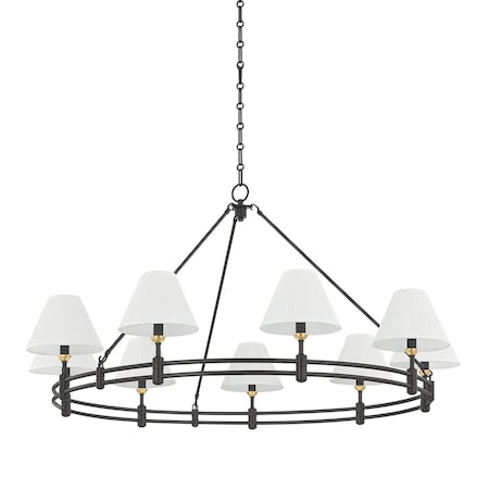 Hudson Valley Lighting Howard 9 Light Chandelier in Aged Brass/Distressed Bronze by Mark D. Sikes MDS1801-AGB/DB