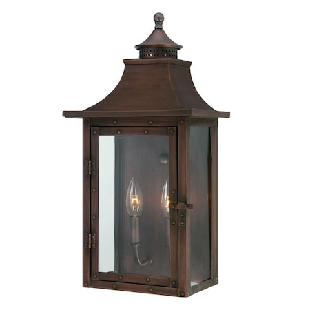 Estallar St.Charles 2-Light Patina Wall Light, Copper ES2477952
