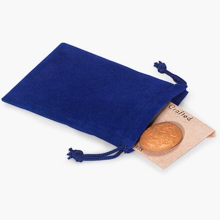 Nashville Wraps Blue Velour Jewelry Bags with Drawstrings, 3x4, 100PK 95522