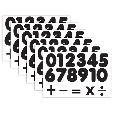 Ashley Productions Die-Cut Magnetic Black Number Set, 1.75", 32 Pieces Per Pack, 3PK 10069
