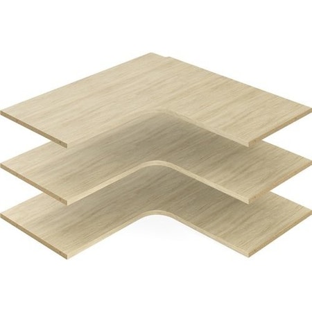Easy Track Corner Shelves, 30 in. D x 30 in. W, Honey Blonde, 3PK RS3003-MJON