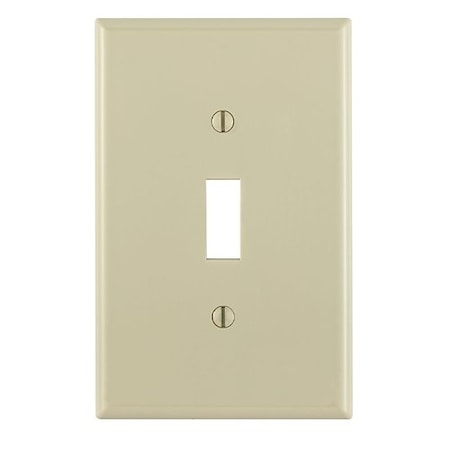 Leviton Wall Plate, Toggle, Ivory, Nylon PJ1-I