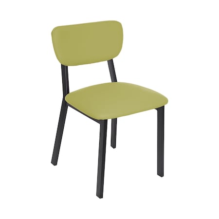 Bfm Seating Hamilton Side Chair, Grade 3 Vinyl Seat & Back - Steel Frame - Sand Black Finish JS10C2007-2007SB
