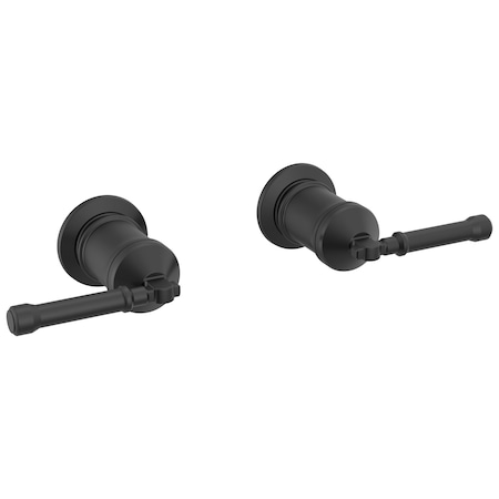 Delta Broderick Wall Mount Tub Filler Handle Kit-Lever In Matte Black H583BL