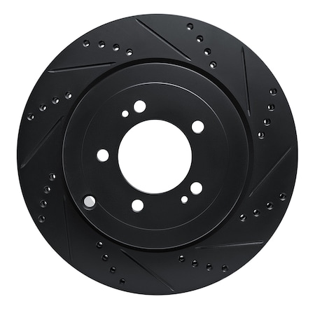 Dynamic Friction Co DFC Brake Rotor - Drilled and Slotted - Black 633-72042R