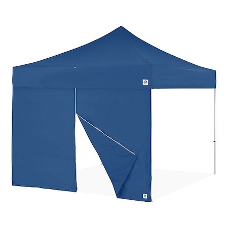 E-Z Up Food Booth Middle Zipper Sidewall, Blue SW3PRFBMTC13RB
