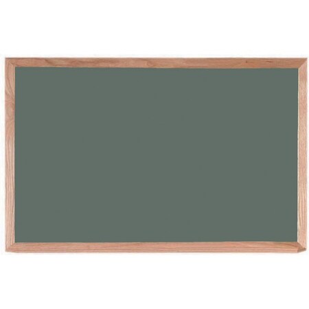 Aarco Porcelain on Steel Chalkboard  Solid Oak Wood Frame 24"x36" Slate OS2436S