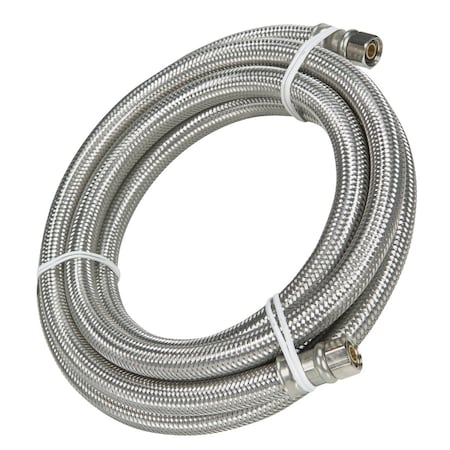 Do It Best 1/4-in COMP x 1/4-in COMP x 72-in Braided Stainless Steel Ice Maker Connector 496-921DIB
