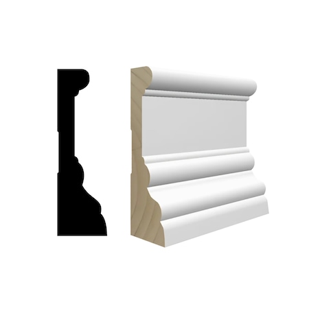 Reso Radiata pine, White, 99 in L, 1 in H, 3.25 in W, Primed RMC-DEL-99-1