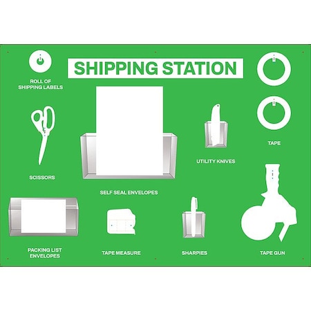 Visual Workplace Shipping Supplies Shadow Board 30-1910-3042-S31401
