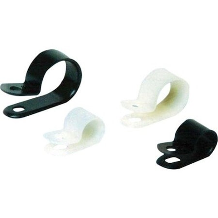 Dolphin Components Cable Clamp, Nylon 6/6, 3/4 in Bundle Dia., Black, 100 PK DC-3/4NB
