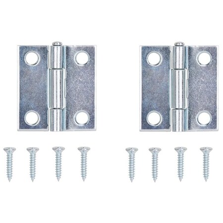 Prosource Utility Hinge, Steel, Zinc, Removable Pin, 180 deg Range of Motion, Full Mortise Mounting LR-053-PS