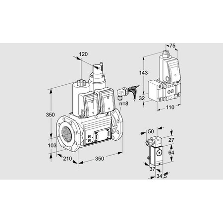 Honeywell Kromschroder Solenoid Gas Safety Valve – VCS Series, 500 mbar, IP65, Class A KS88204436