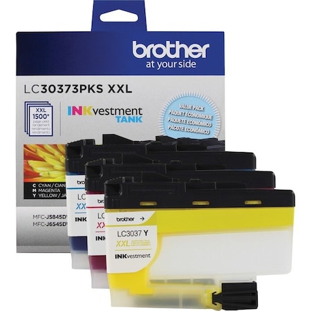 Brother Super High Yield Cyan, Magenta & Yellow Ink Cartridge, 3PK LC30373PKS