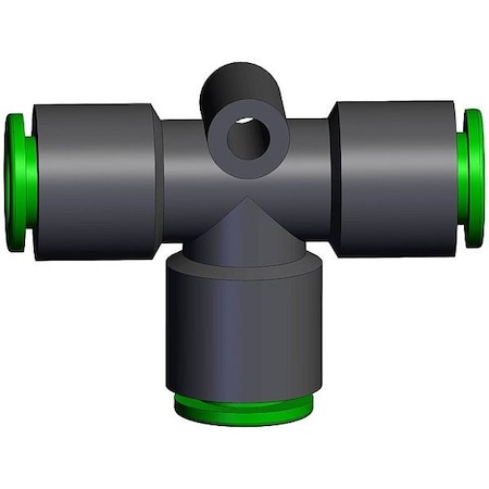 Smc Push-Fit Tee Fitting, Black, Rigid KRT08-00