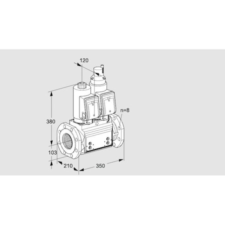 Honeywell Kromschroder Gas Solenoid Valve - NC, 500 mbar, IP65, DN10-125 KS88203865