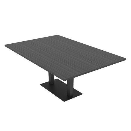 Skutchi Designs Rectangle Conference Table With Power Unit, 48 in W, 72 in L, Grey HAR-REC-48X72-DOU.BK-WA7949-NA