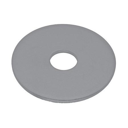 Zoro Select Flat Washer, For Screw Size 1/2 in , PVC Not Applicable Finish, 10 PK WAS12EW2.0PVC
