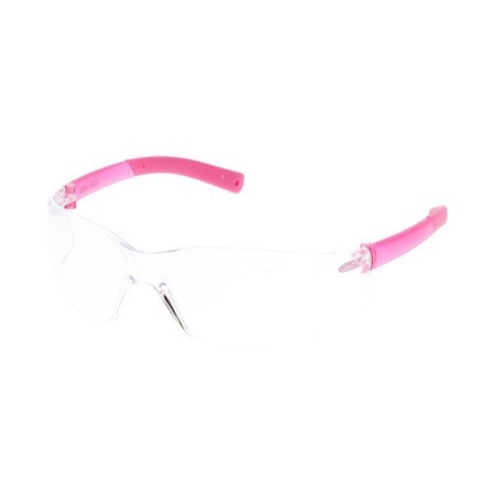 Mcr Safety BearKat (BK2), Safety Glasses, Duramass Hard Coat, Polycarbonate Lens, Pink Frame, Frameless, 1 PR BK220