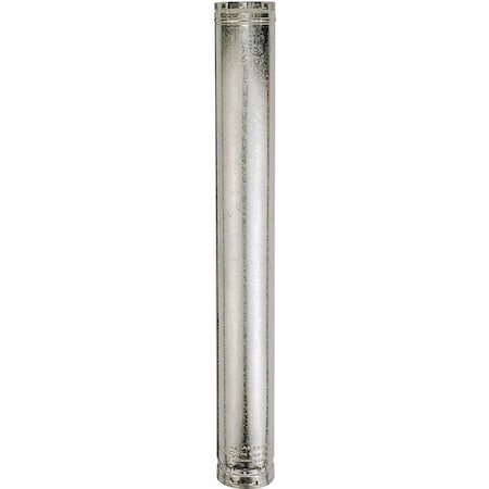 Ameri-Vent Type B Gas Vent Pipe, 5 in OD, 3 ft L, Aluminum/Galvanized Steel 5E3