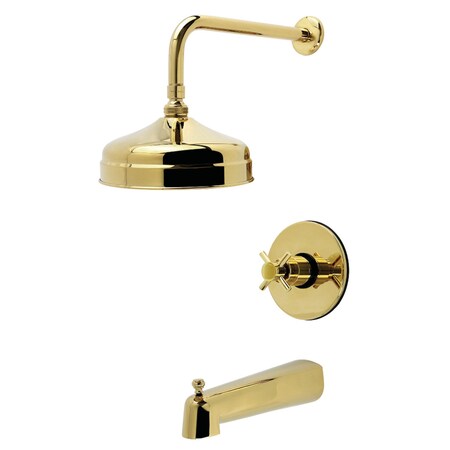 Kingston Brass Single-Handle Pressure Balanced Tub and Shower Faucet, Polished Brass KB6332DX