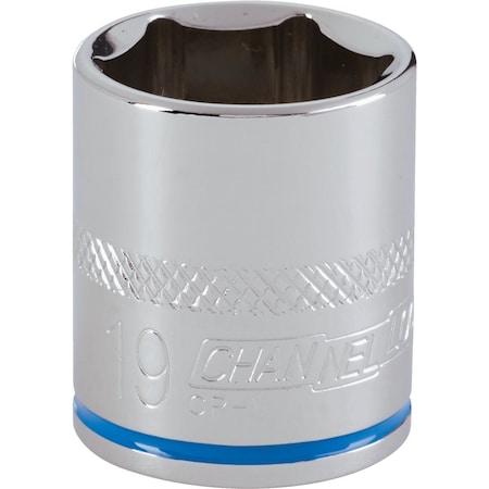 Channellock 3/8'' Drive 19 mm 6-Point Shallow Metric Socket 302733