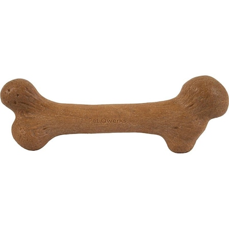 Barkbone Petmate Dog Toy, S, Peanut Butter, Chew Toy, Natural Instincts Infused Wood Dinosaur, Nylon 36037