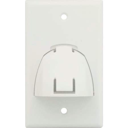 Legrand On-Q Single Gang Hinged Bullnose Wall Plate Wht WP9001WHV1