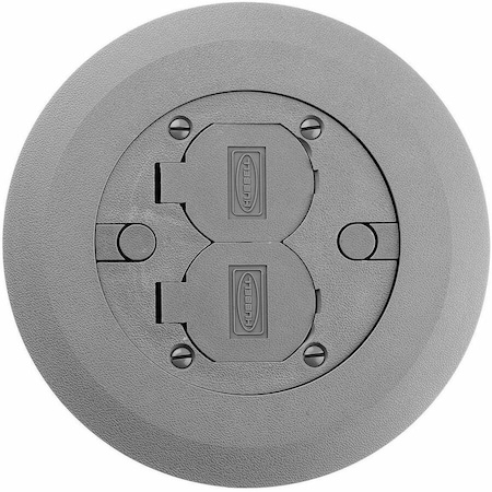 Hubbell Wiring Device-Kellems Electrical Box Cover, Round, Non-Metallic PFBCGYA
