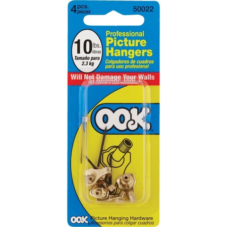 Hillman OOK 10 Lb. Capacity Picture Hangers, 4PK 533020